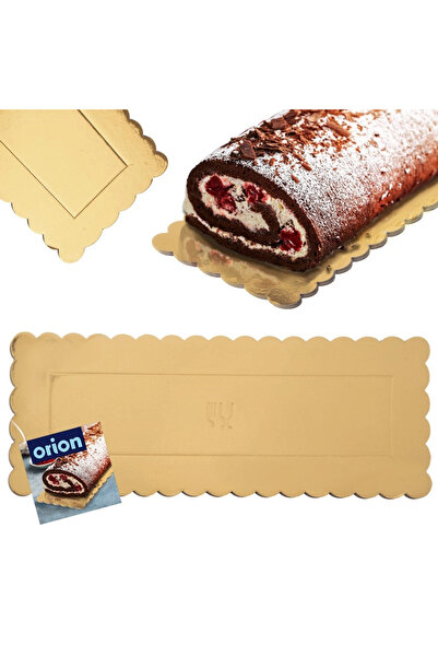 Orion Gold rectangular cake board/plate 33×12 cm