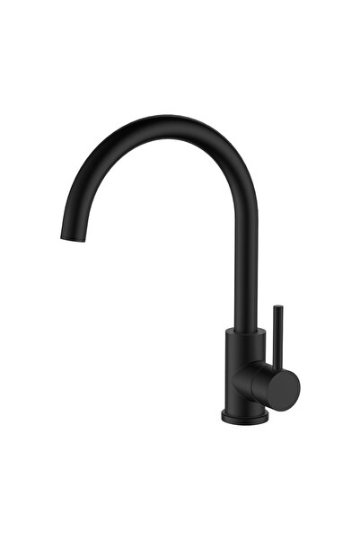 SanDonna Waltz Alfa black swivel kitchen faucet