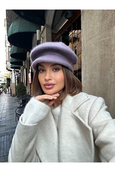 LAGRANZE Kadın Angora Baretta Şapka