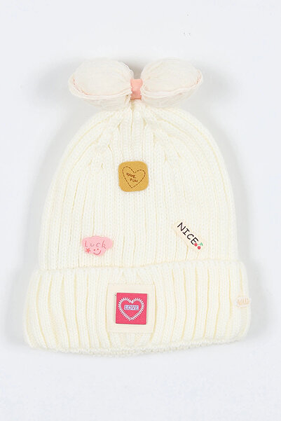 Kitti Kids Girls Eared Beret (4-8 Years) K24130-02 Cream
