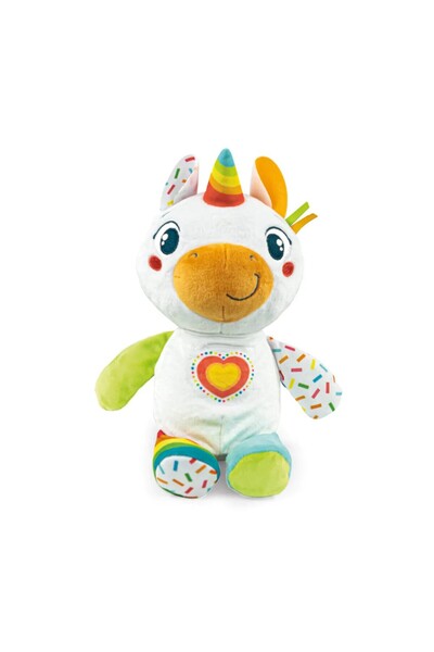 CLEMENTONI Baby Unicorn Plush Toy with Sounds