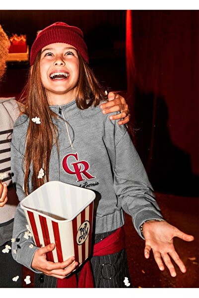 MAYORAL Дівчача толстовка з рельєфним застібкою-блискавкою, сіра 7424