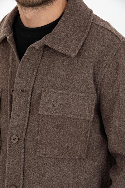 Store Oversized /regular fit buttoned 100% cotton jacket - winter basic model