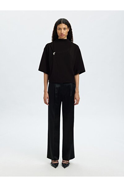 SELECTED Bluse mit 3/4 Ärmeln High Neck