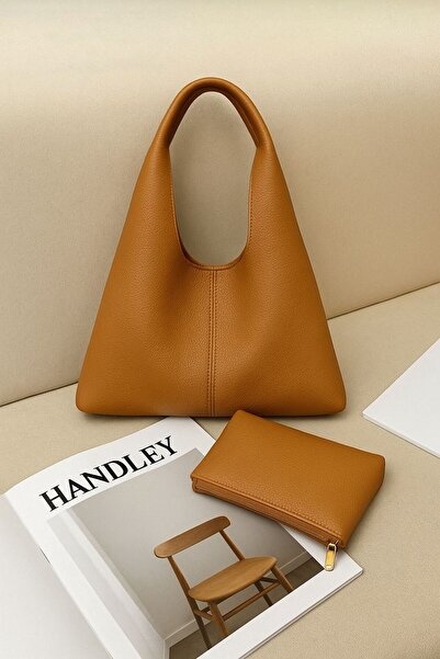Handley Soft Deri Hobo Çanta & Cüzdan Seti