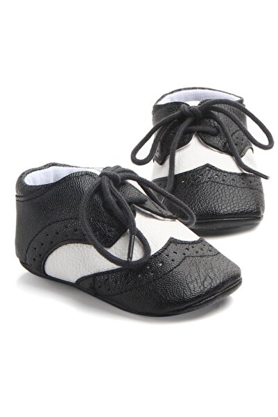 BebeNou Pantofi eleganți pentru bebeluși, albi și negri, CH0772-1-va7