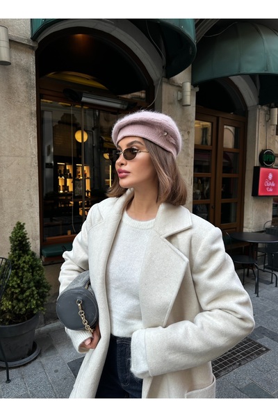 LAGRANZE Angora Women's Stone Painter Beret