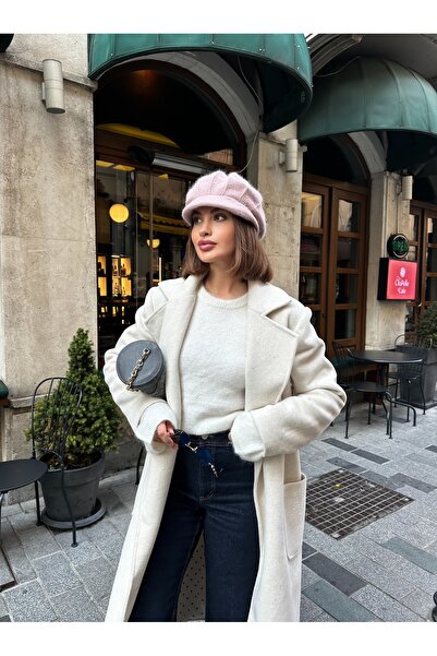 LAGRANZE قبعة أنجورا باريتا النسائية