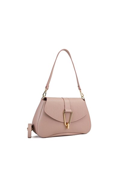 Posete Fagaras Emily Leather Purse - Pink - Powder, Casual Bag Made of Genuin...