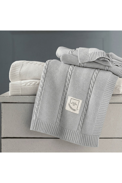 Miespiga Cotton Knitwear Knitted Baby Blanket Me Classic