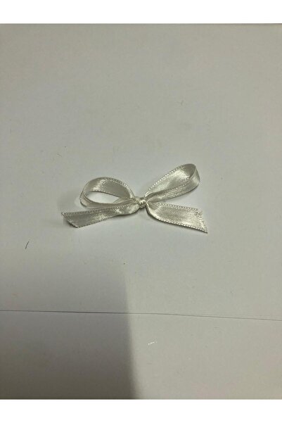 Organizasyon Pazarı White Premium Bow Satin Ribbon 10mm 50 Pieces Balloon Decoration Gift Ornament Cake Decoration Bundle Dowry