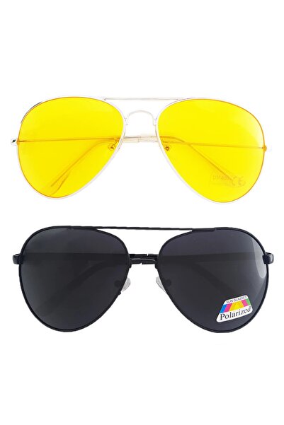 Supersofer Complete package SUPERSOFER® Aviator DAY+NIGHT polarized driving glasses and 2 cases included