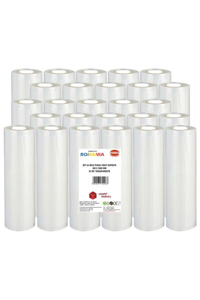 Urgent Horeca Set 26 role pungi vidat gofrate, dimensiuni 280x5000 mm, grosim...