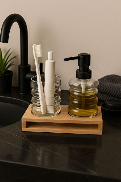 NEWNOW 3 Piece High Borosilicate Glass Knuckle Soap Dish Set, Soap Dish Set w...