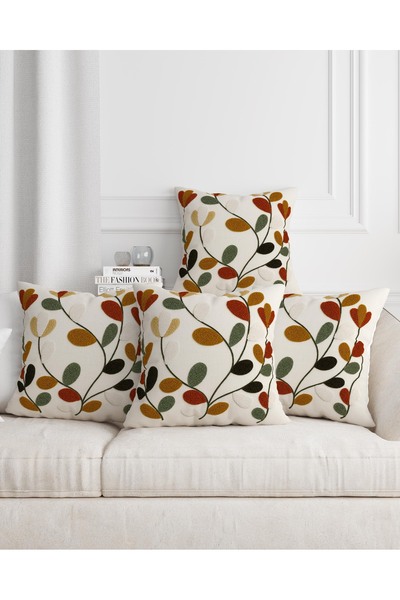 Şah Dekor Σετ μαξιλαροθήκης με μοτίβο κεντήματος Punch, ψηφιακό, με τύπωμα χρ...