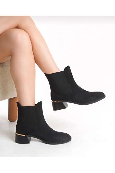 Ozzo Woman Kadın topuklu süet bot