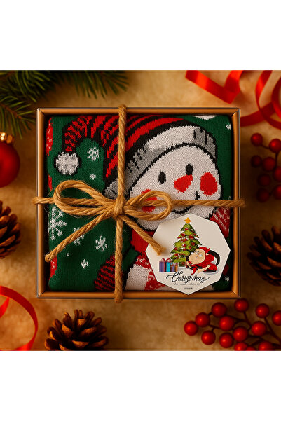 ALASEREN КОЛЕДЕН ПОДАРЪК В КАРТОНЕНА КУТИЯ - ЦВЕТНИ ЗИМНИ ЧОРАПИ В ШИКОВО ОПАКОВКА, УНИСЕКС