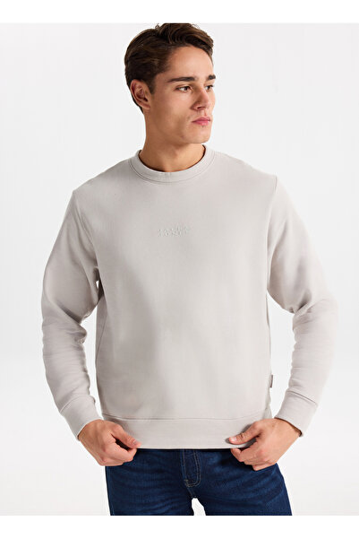 Jack & Jones Ανδρικό φούτερ με λαιμόκοψη μπλε ανοιχτό 12282821_JCOSTANCE SWEAT CREW NECK