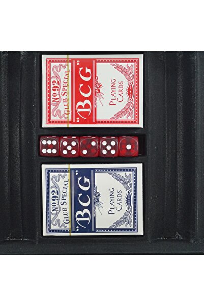 Flippy Flippy Complex Poker Set, 300 Chips, 2 Card Sets, 5 Dice, Aluminum Case 39x7x27 Cm,+18 years