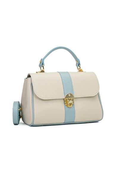 Posete Fagaras Poseta Piele Giulia - Bleu, 2 Compartimente, 1 Buzunar, Bareta Reglabila max. 130 cm