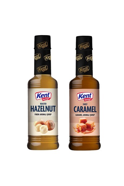 KENT Boringer Kahve Şurubu 355 ml Fındık ve Caramel Aromalı 2 li