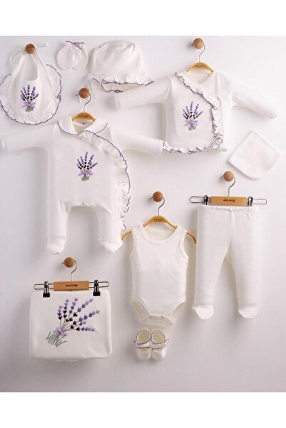 Eda Baby Lavender Patterned Set of 10 Hospital Release Eda.Byz.5457