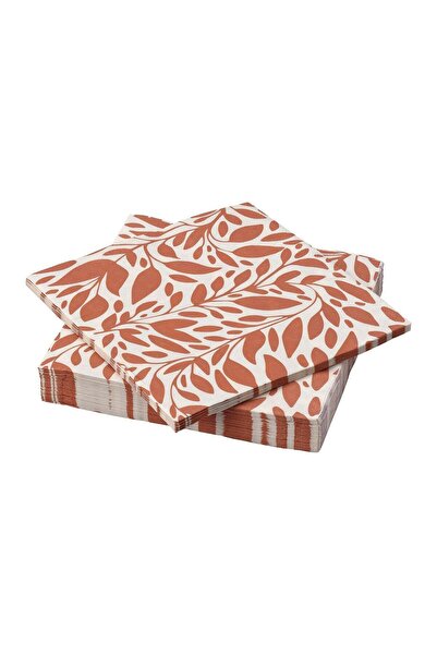 IKEA Höstagılle Patterned Napkin Orange 33X33 cm 30 Pieces