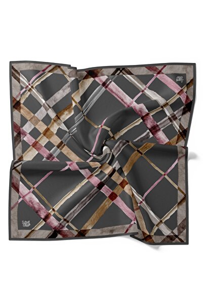 Levidor Striped Geometric Argyle Pattern Sparkling Crystal Scarf