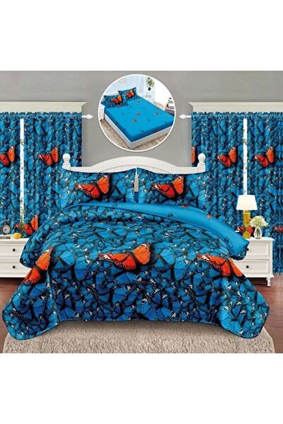 Casa de Vis Bed linen set for 1 person, fitted sheet 140x200 cm, with curtains, 6 pieces (Casa de Vis, SPE-22)