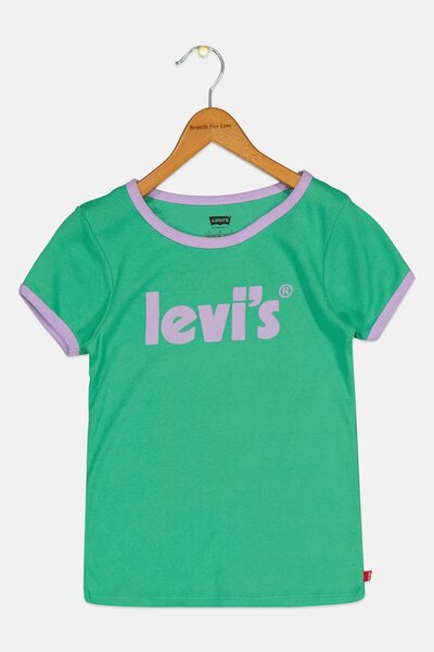 Levi's Kids Girl Brand Logo Meet And Greet Top, Green
