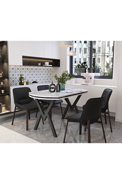 TNC SEHPA TNC RüyaMasa YemekMasası MutfakMasa 70*120 Marmol (SANDALYE SATIŞA ...