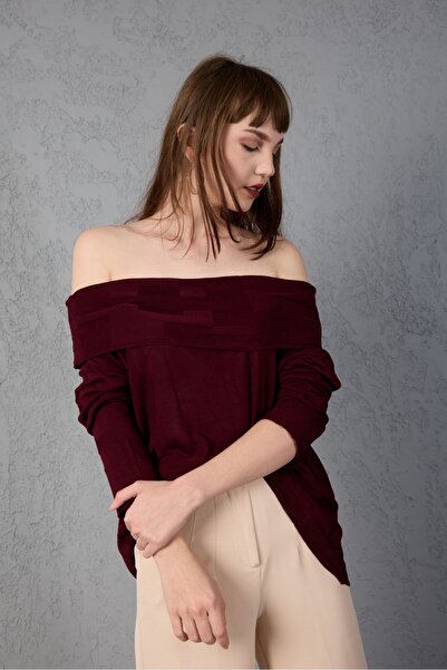 sumoda Tricotaj pentru femei pulover mercerizat cu guler Madonna trend street...