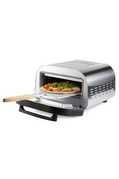 Domo DO9289PZ pizza oven, 1700W, 450C, 32cm cordierite, PFAS free, double glass, 6 programs