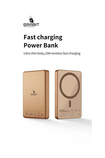 Grabit GMAG 100G – بنك طاقة MagSafe بسعة 10000 مللي أمبير في الساعة