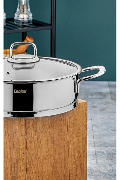 Cooker 28 cm Bomonti Stainless Steel Flat Pot