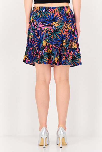 PROMOD Women Allover Print Mini Skirt, Multicolor
