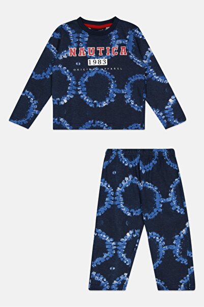 Nautica Toddlers Boy 2 Pieces Crew Neck Top And Pants Set, Multicolor