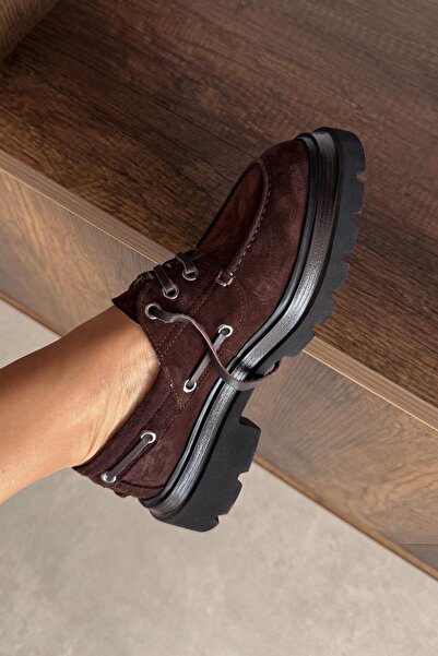 nope21shoess Марсилия кафяви мокасини от естествена кожа