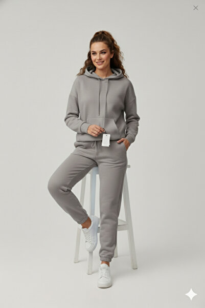 dwnwear Прямий 3-нитковий бавовняний тканинний зимовий унісекс оверсайз жіночий чоловічий довгий рукав верх-низ спортивний костюм