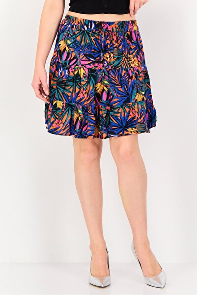 PROMOD Women Allover Print Mini Skirt, Multicolor