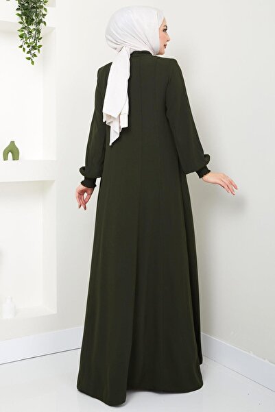 hafsamina Piecewise Oversized Mevlana Ferace Khaki Hm02362