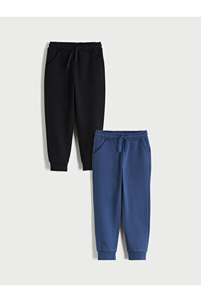 LC Waikiki Ανδρικές φόρμες Jogger με ελαστική μέση Indigo, συσκευασία 2 τεμαχίων