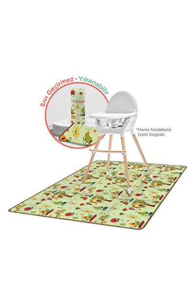 Minimono Mama Sandalyesi Ve Aktivite Örtüsü - Kaydırmaz Taban - Su Itici Yüzey - Yıkanabilir - 145x120cm