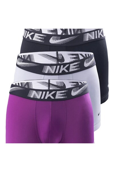 Nike Dri Fit Ultra Stretch 3 Pack Micro 3-Pack Short Boxer Black Gray Purple