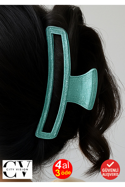 cityvision Cataramă eliptică cu model argintiu, culoare verde apă, 11 cm - elegantă și durabilă