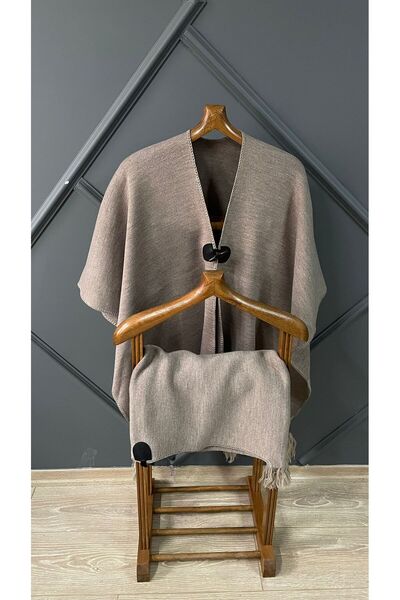 LORENDA Kışlık Yumuşak İmameli Panço Omuz Şal