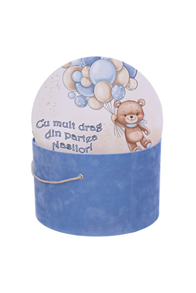 Recostore Suitcase transport box, Teddy Bear with balloons model, blue, REC3316