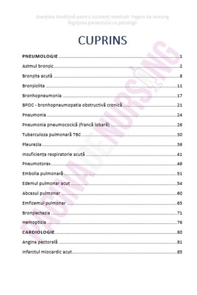 Pagina de Nursing Esențiale Medicină pentru Asistență medicală – Îngrijirea pacientului cu patologii