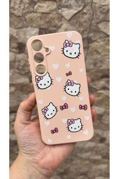 Vip Case Samsung Galaxy A35 Uyumlu Hello Kity Silikon Darbe Emici Klasik Korumalı Rubber Kılıf