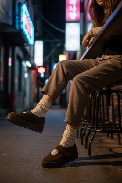 Zerenyus Μπότες Bea Mary Premium με καφέ σουέντ με καπάκι